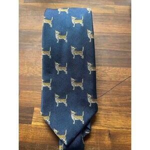 Chipp Navy Chihuahua Silk Tie
